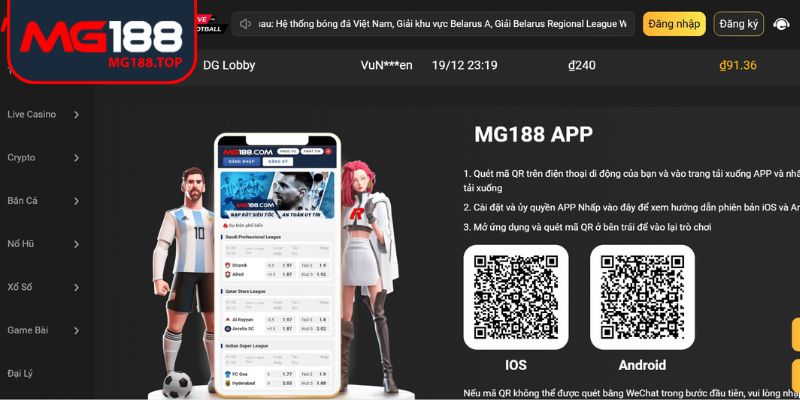 Quy trình thực hiện tải app Mg188